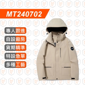 MT240702--戶外一體式羽絨衝鋒衣 旅行防風保暖登山外套